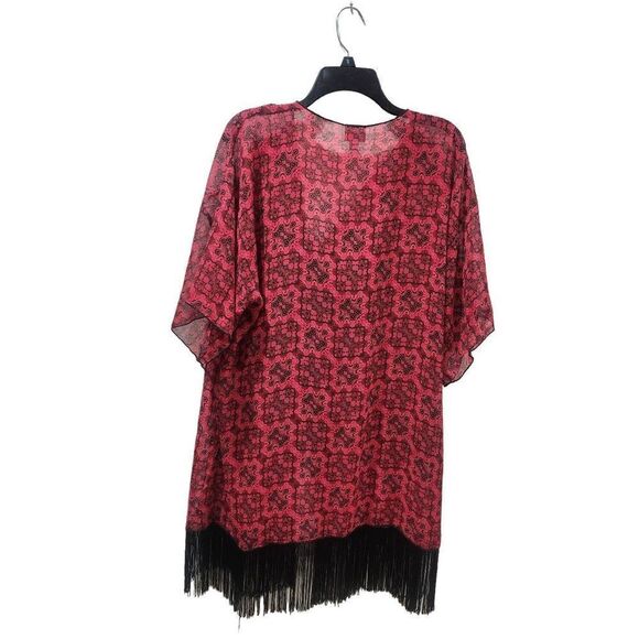 LulaRoe L Shawl Red - Picture 6 of 8